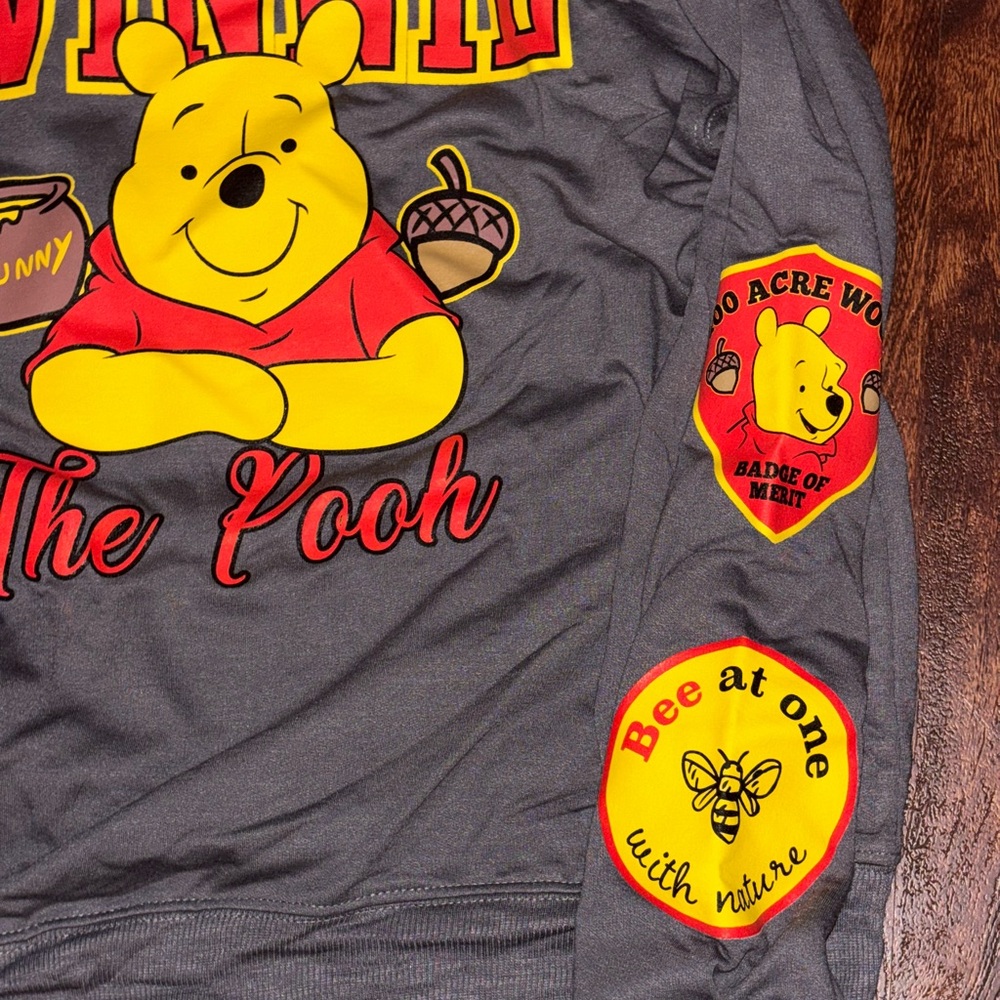 Winnie the Pooh, …Disney Gray Sweatshirt with Red and Yellow Accents NWOT - Picture 4 of 5